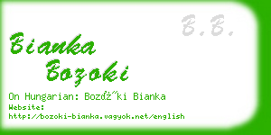bianka bozoki business card
