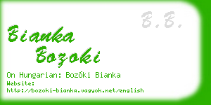 bianka bozoki business card
